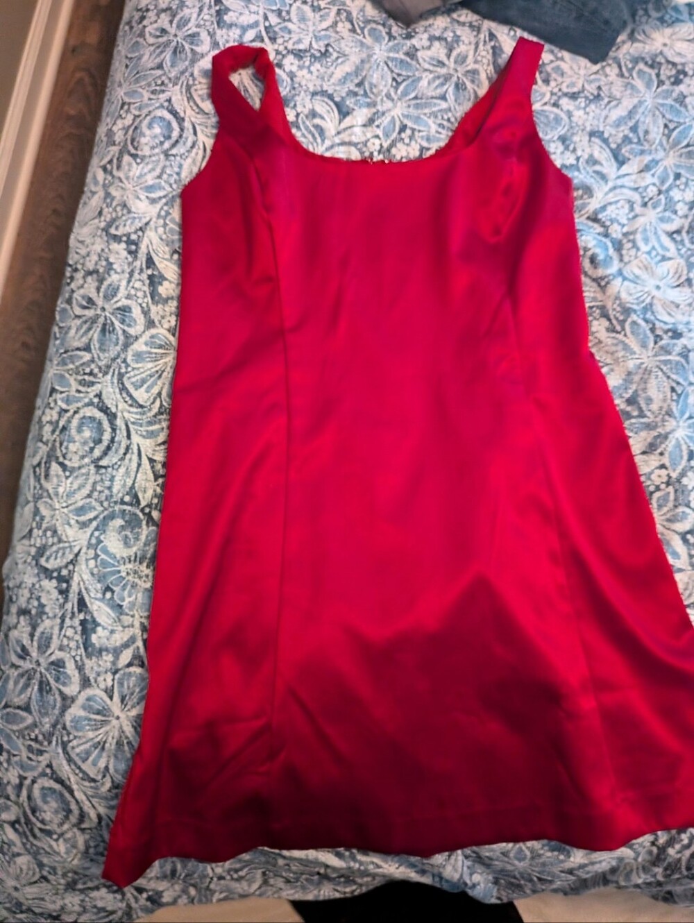 Satin Clueless Style Red Dress